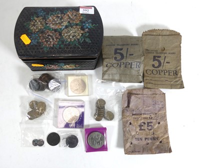 Lot 392 - A small collection of miscellaneous coins to...