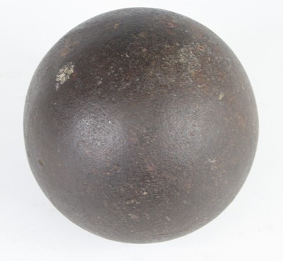 Lot 704 - An 18/19th century iron cannon ball, diameter...