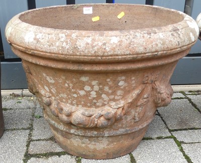 Lot 1448 - A pair of decorative terracotta circular...