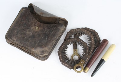 Lot 638 - A WW I Pioneers trench saw, the brass fitting...