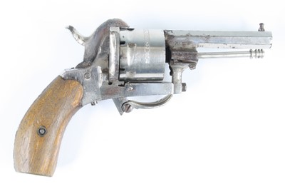 Lot 738 - An early 20th century six shot pin fire...