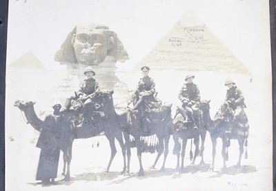 Lot 617 - A WW I / Inter War photograph album, the...