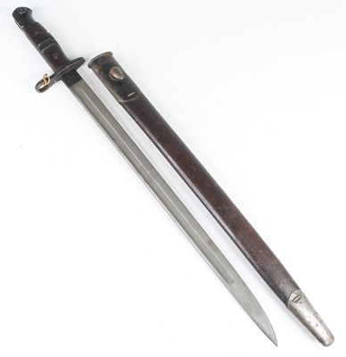 Lot 712 - A 1913 pattern Remington bayonet, the 43cm...