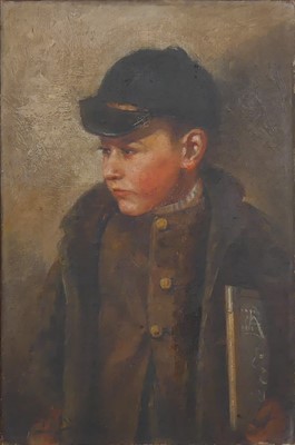 Lot 212 - Charles Spencelayh (1865-1958) - Boy with cap,...