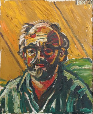 Lot 249 - John Bratby RA (1928-1992) - Self portrait,...