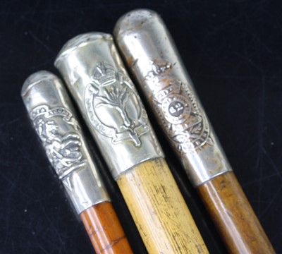 Lot 639 - A swagger stick, having a bamboo shaft and...