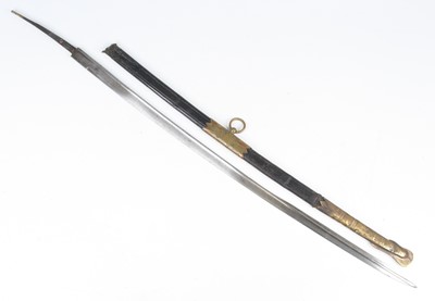 Lot 536 - A Naval sword blade, having a pipe-back and...