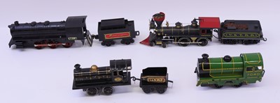 Lot 224 - Shoebox containing 0-gauge: Rivarossi 4-4-0...