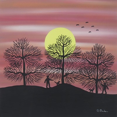 Lot 292 - Gordon Barker (b.1960) - Evening Walk, acrylic...