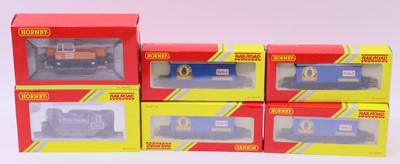 Lot 242 - Two Hornby locos & four wagons, all (M) all...