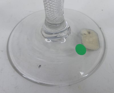 Lot 2051 - A George II wine glass, circa 1750, having a...