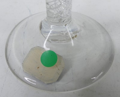 Lot 2052 - A George II pedestal wine glass, having a...