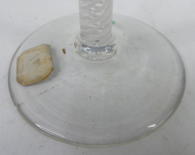 Lot 2052 - A George II pedestal wine glass, having a...