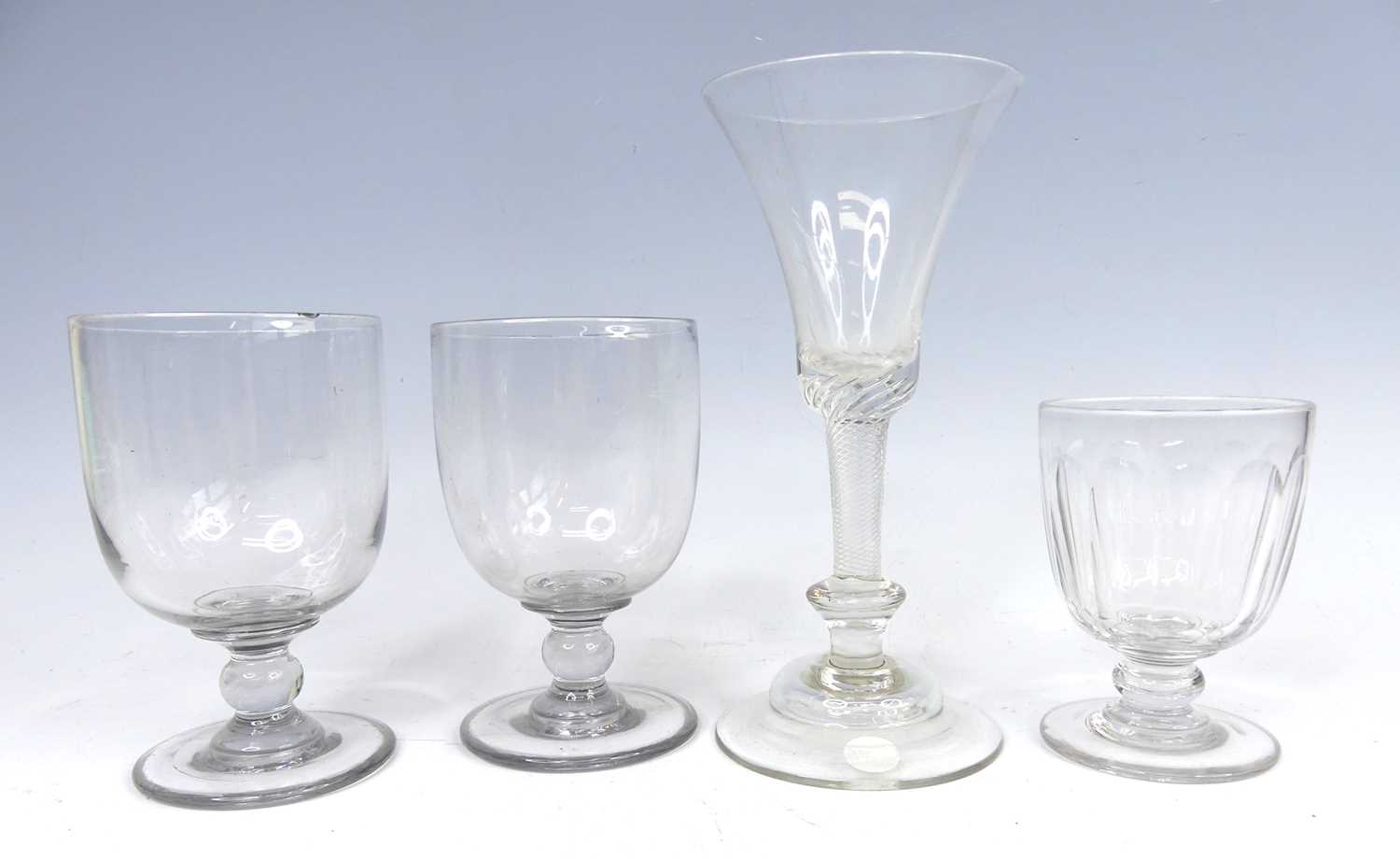 Lot 2050 - A George II pedestal oversize wine goblet,...