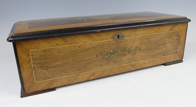 Lot 2337 - A late 19th century Swiss rosewood music...