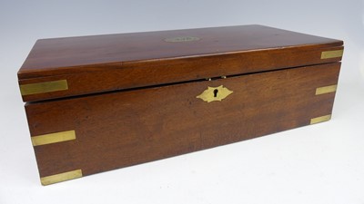 Lot 2335 - An early Victorian mahogany and brass bound...