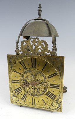 Lot 2469 - An 18th century brass lantern clock, having a...