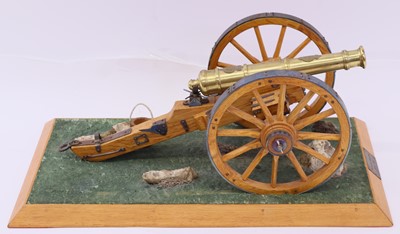 Lot 1527 - Wooden kit built model of a Napoleonic Field...