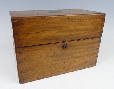 Lot 2058 - A mid-19th century mahogany decanter box,...