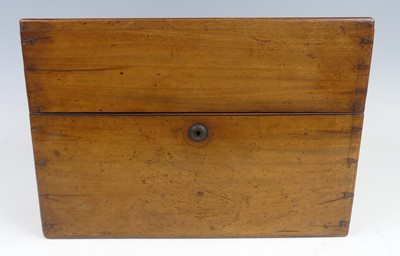 Lot 2058 - A mid-19th century mahogany decanter box,...