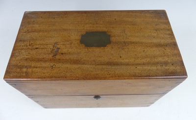 Lot 2058 - A mid-19th century mahogany decanter box,...