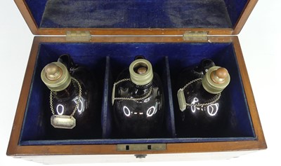 Lot 2058 - A mid-19th century mahogany decanter box,...