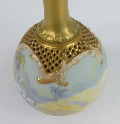 Lot 2034 - A Worcester porcelain specimen vase, decorated...