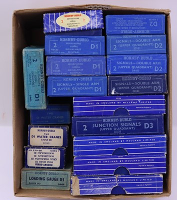 Lot 503 - Hornby-Dublo manual signals, water cranes &...