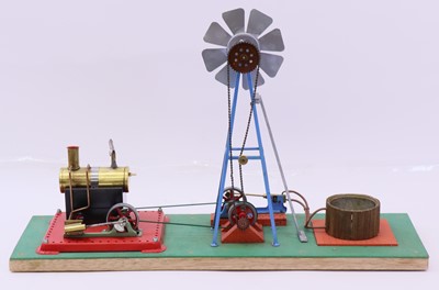 Lot 4 - Mamod and similar scratchbuilt Wind Farm,...