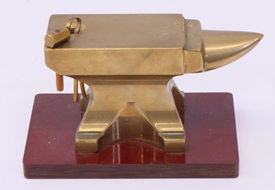 Lot 47 - Novelty Brass Model of a Blacksmith Anvils and...