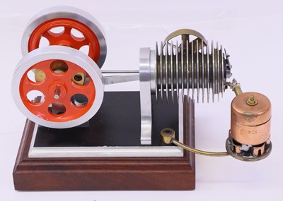 Lot 20 - A single-cylinder Stirling cycle hot air...