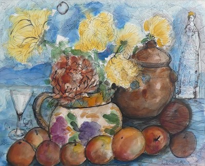 Lot 299 - Lydia Corbett (b.1934) - Chrysanthemum Queen,...
