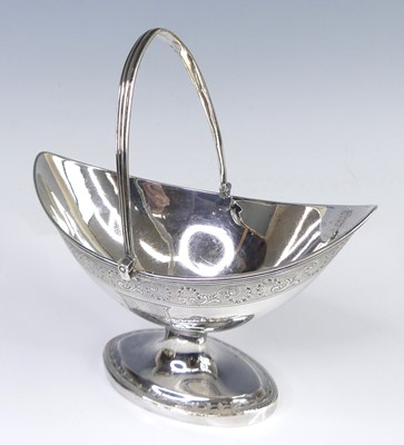 Lot 2238 - A George III silver pedestal sweetmeat basket,...
