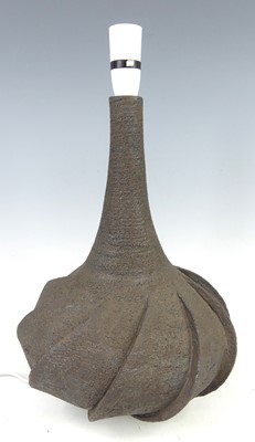 Lot 73 - A contemporary studio pottery table lamp, of...