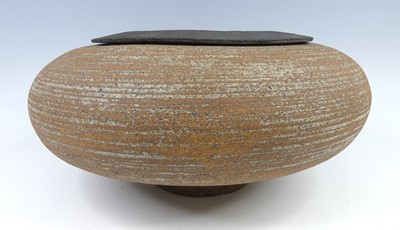 Lot 69 - A large studio pottery bulbous squat bellied...