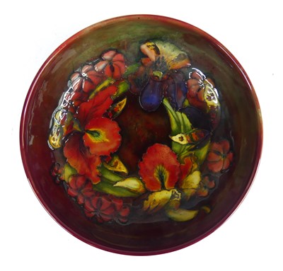 Lot 65 - A mid-20th century Moorcroft Flambé Orchid...