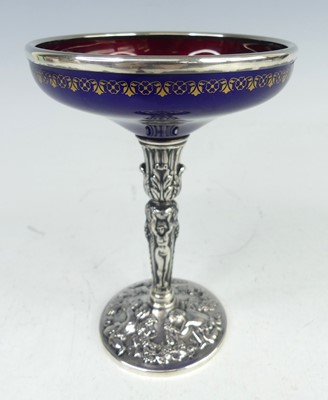 Lot 140 - A Spanish mid-20th century silver and enamel...