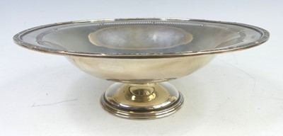 Lot 116 - An Art Deco silver pedestal fruit bowl, the...