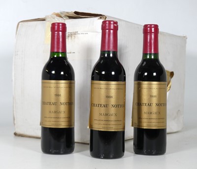 Lot 1134 - Chateau Notton, 1986, Margaux, 23 half bottles OB