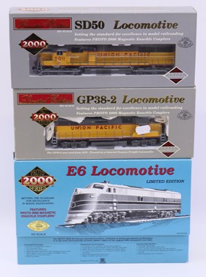 Lot 845 - Three Proto 2000 locos, to include an SD-50, a...