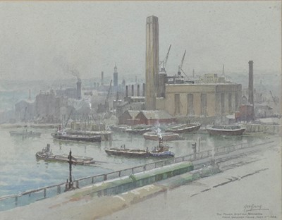 Lot 279 - George Ayling (1887-1960) - The Power Station...