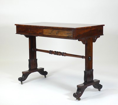 Lot 2502 - A George IV rosewood sofa table, having a burr...