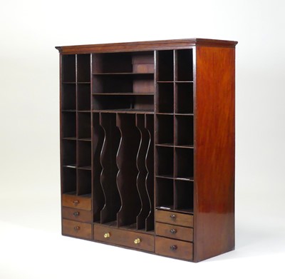 Lot 2497 - A George III mahogany office/stationery...