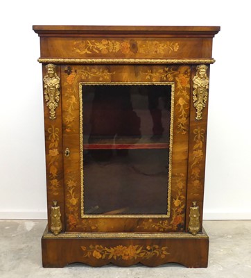 Lot 2526 - A Victorian figured walnut and marquetry...