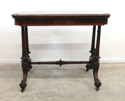 Lot 2493 - A mid-Victorian burr walnut and marquetry...