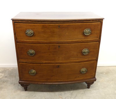 Lot 2520 - An early 19th century mahogany bowfront...