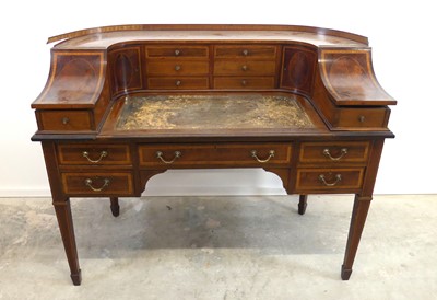 Lot 2516 - Maple & Co - an Edwardian mahogany and inlaid...