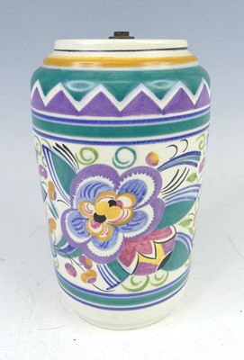 Lot 16 - A 1930s Poole Pottery lamp base, of slightly...