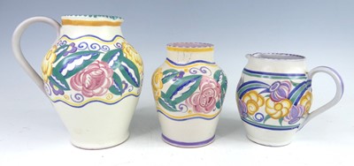 Lot 19 - A Cartler Stabler Adams Poole Pottery jug in...