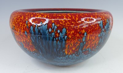 Lot 22 - A contemporary Poole Studio large concave...